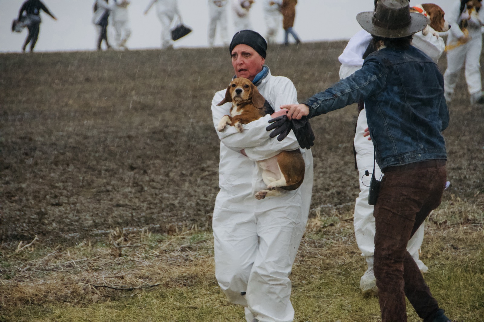 March 15 — rescuer with beagle.